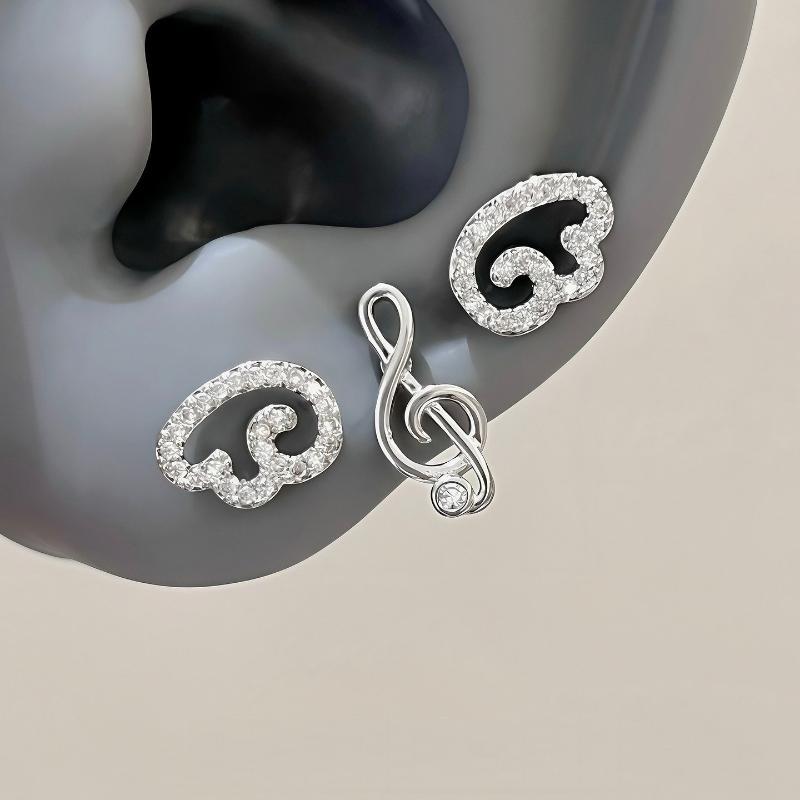 Women'S Formal Dinner Wear - Mini Engelenvleugels Muzieknoot Oorknopjes 1/2/3 Stuks