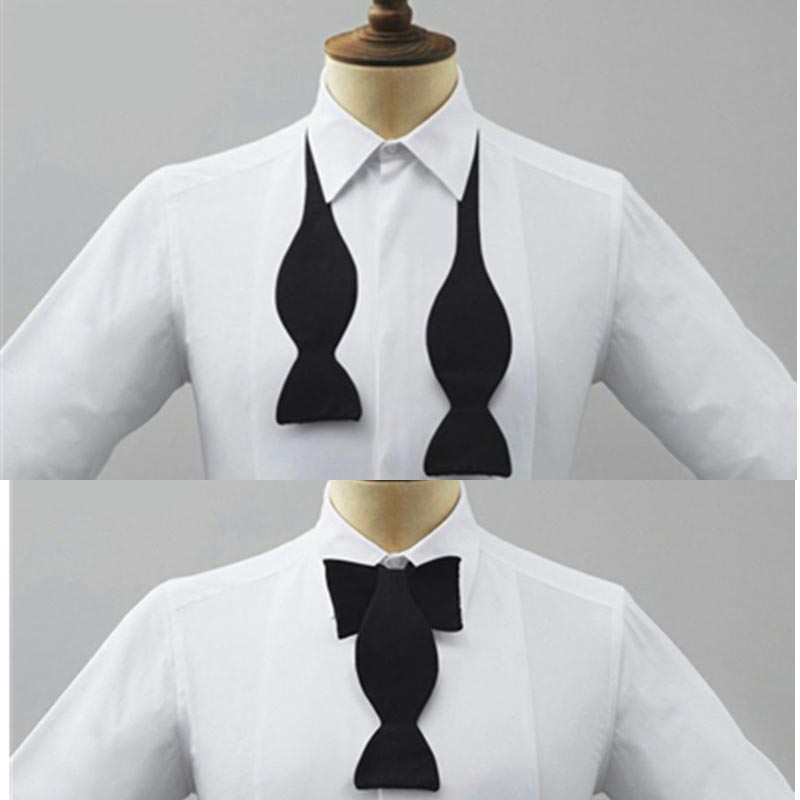 Women Formal Wear Black - Formele, voorgeknoopte, verstelbare vlinderdas voor heren,