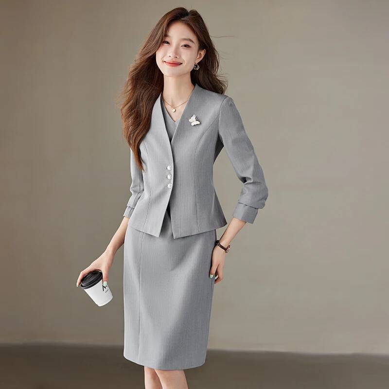Women Formal Wear Stitching - Formele damesblazers Zakelijk kantoor Werkkleding met