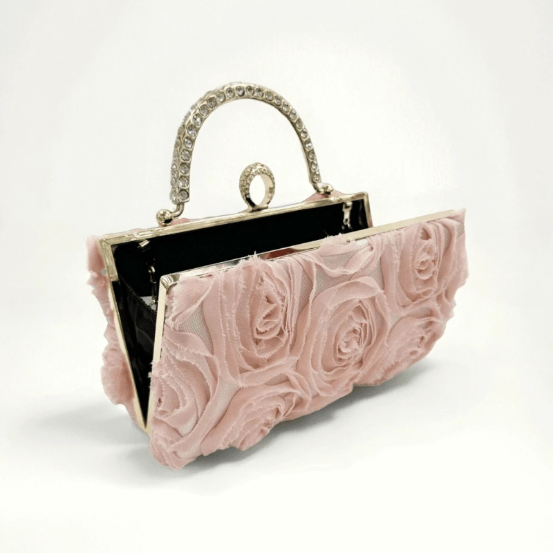 Women'S Formal Dinner Wear - Elegante converteerbare bloemenavondtas, multifunctionele schouder- en