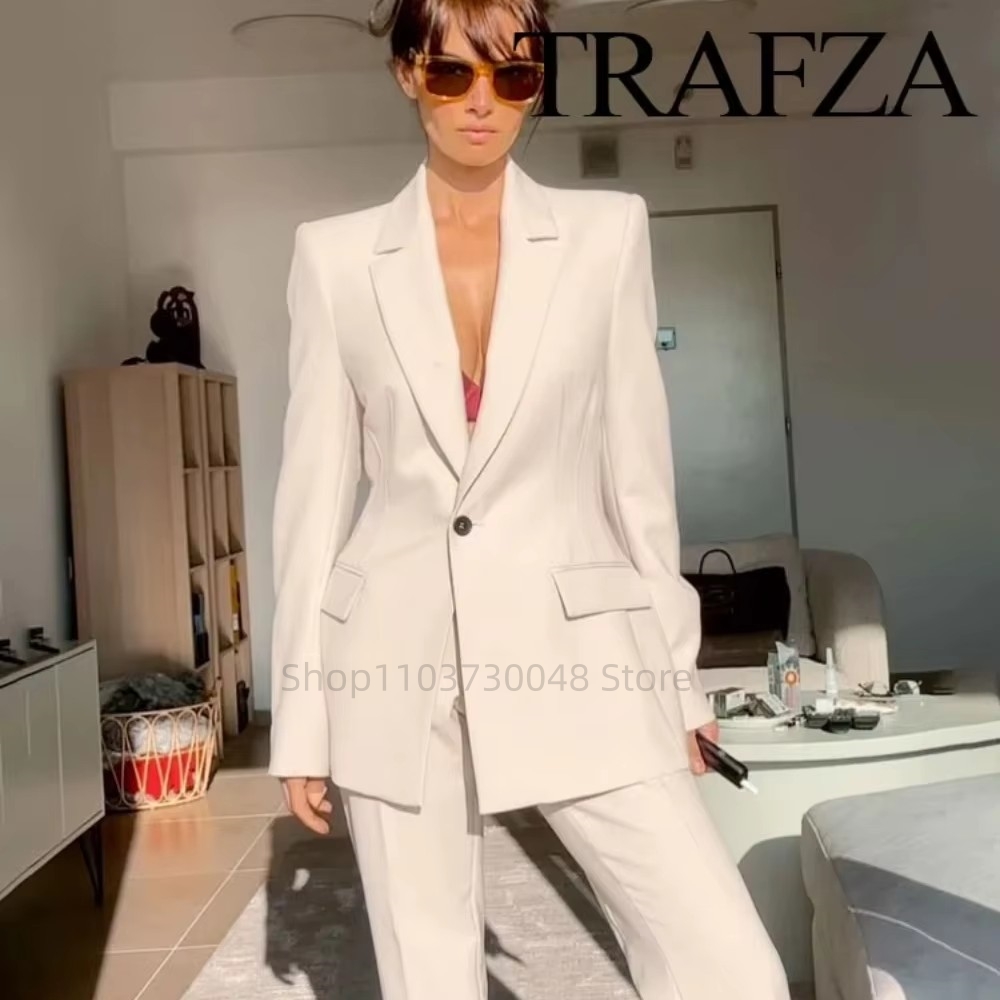 Female Formal Wear - Mode Kantoor Dames Blazer en Broekpak