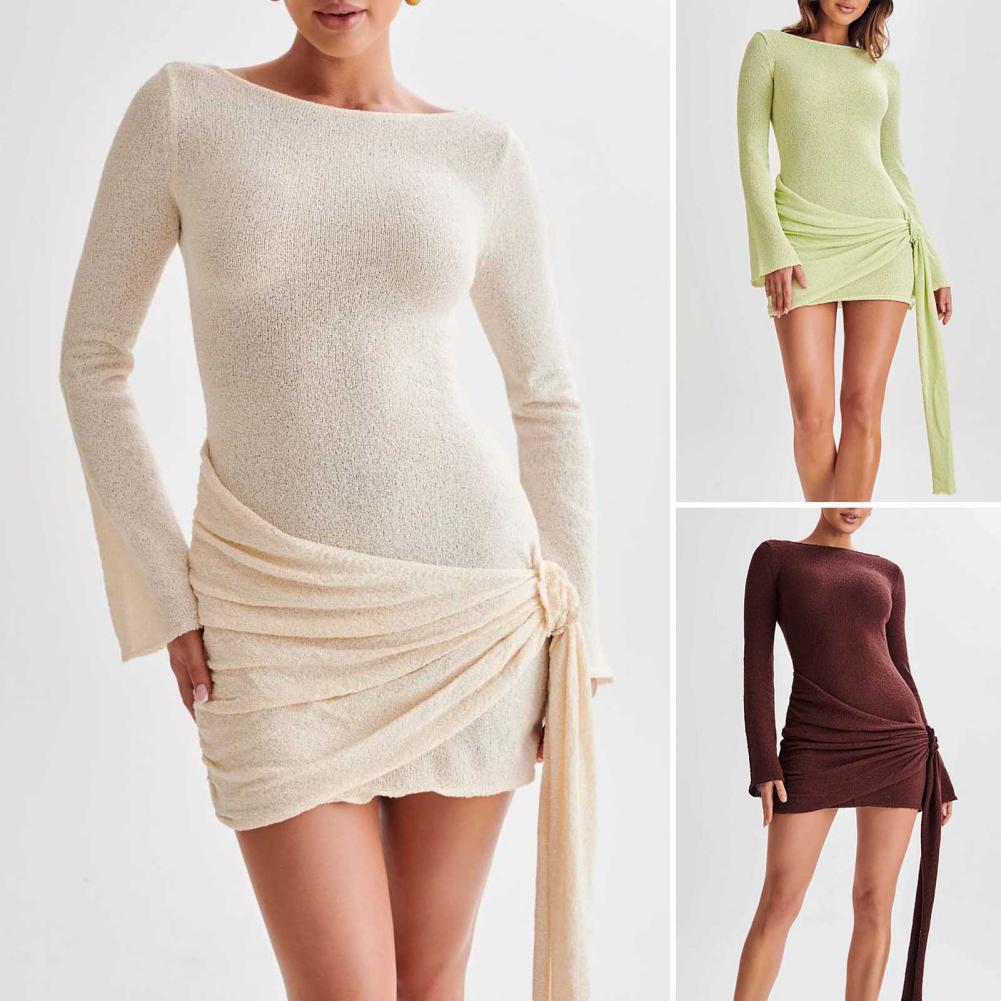 Formal Wear Gowns For Women - Sexy bodycon mini-jurk dames lange mouw