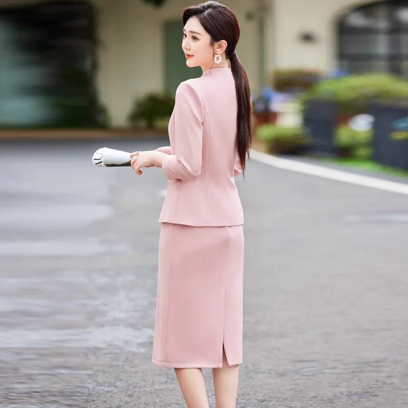 Plus Size Formele Herfst Winte - Women Formal Wear Stitching recensie en prijs