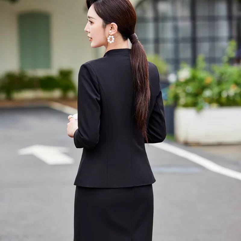 Plus Size Formele Herfst Winte - Women Formal Wear Stitching recensie en prijs