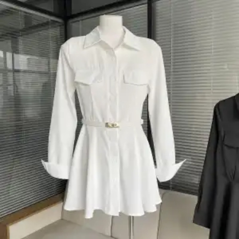 Zwarte damesoverhemdjurk met l - Women Formal Wear Stitching recensie en prijs
