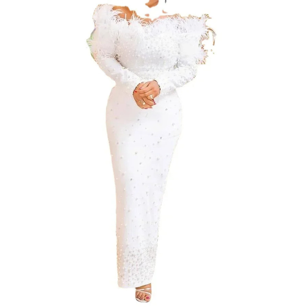 Veerwitte jurk feestjurk dames - Formal Wear Gowns For Women recensie en prijs