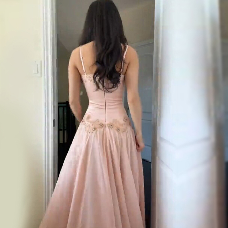 Elegante roze strapless maxi-j - Female Formal Wear recensie en prijs