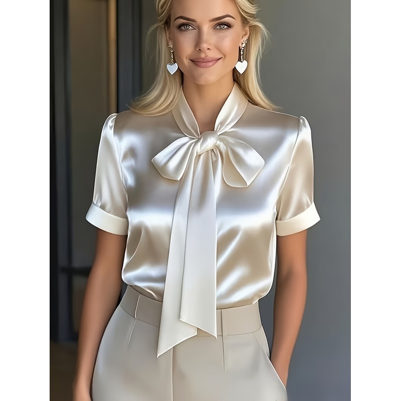 Elegant damesoverhemd met kort - Women Formal Wear Stitching recensie en prijs