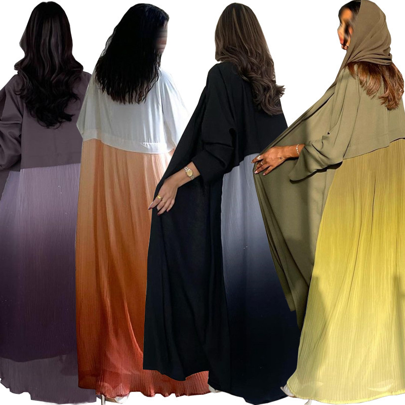 Moslim vrouwen geplooide abaya - Women Formal Wear Stitching recensie en prijs