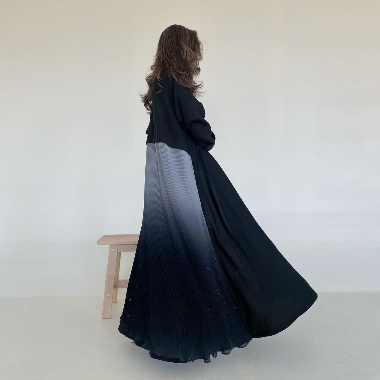 Moslim vrouwen geplooide abaya - Women Formal Wear Stitching recensie en prijs