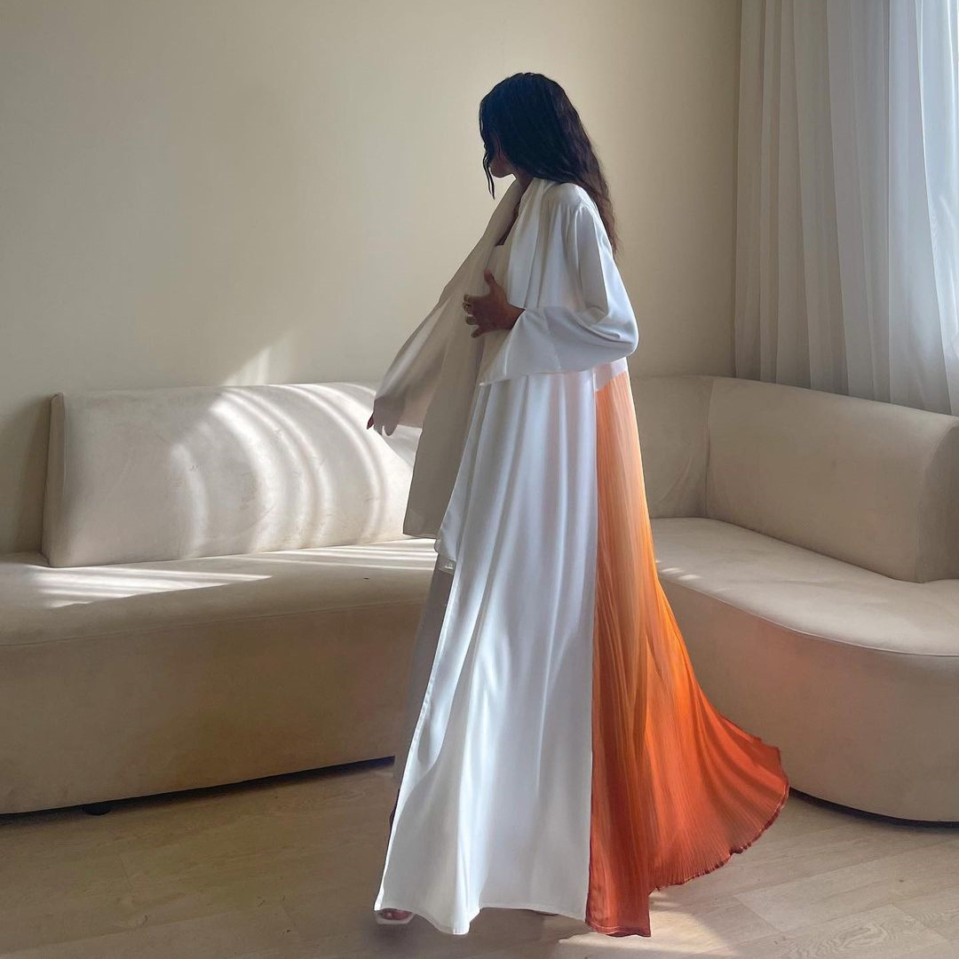 Moslim vrouwen geplooide abaya - Women Formal Wear Stitching recensie en prijs
